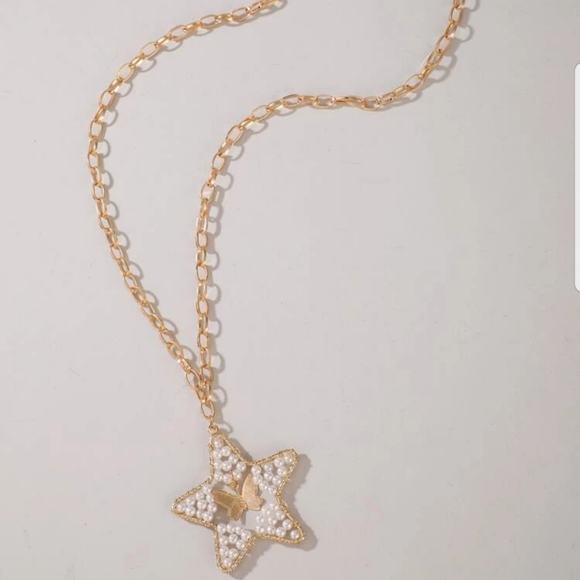 *Davida* Star and Butterfly Necklace - Picture 2 of 5